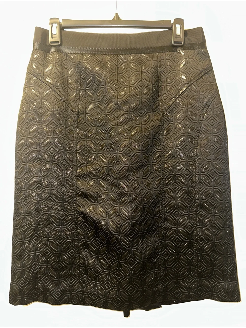 Ann Taylor Black Textured Skirt - Size 6